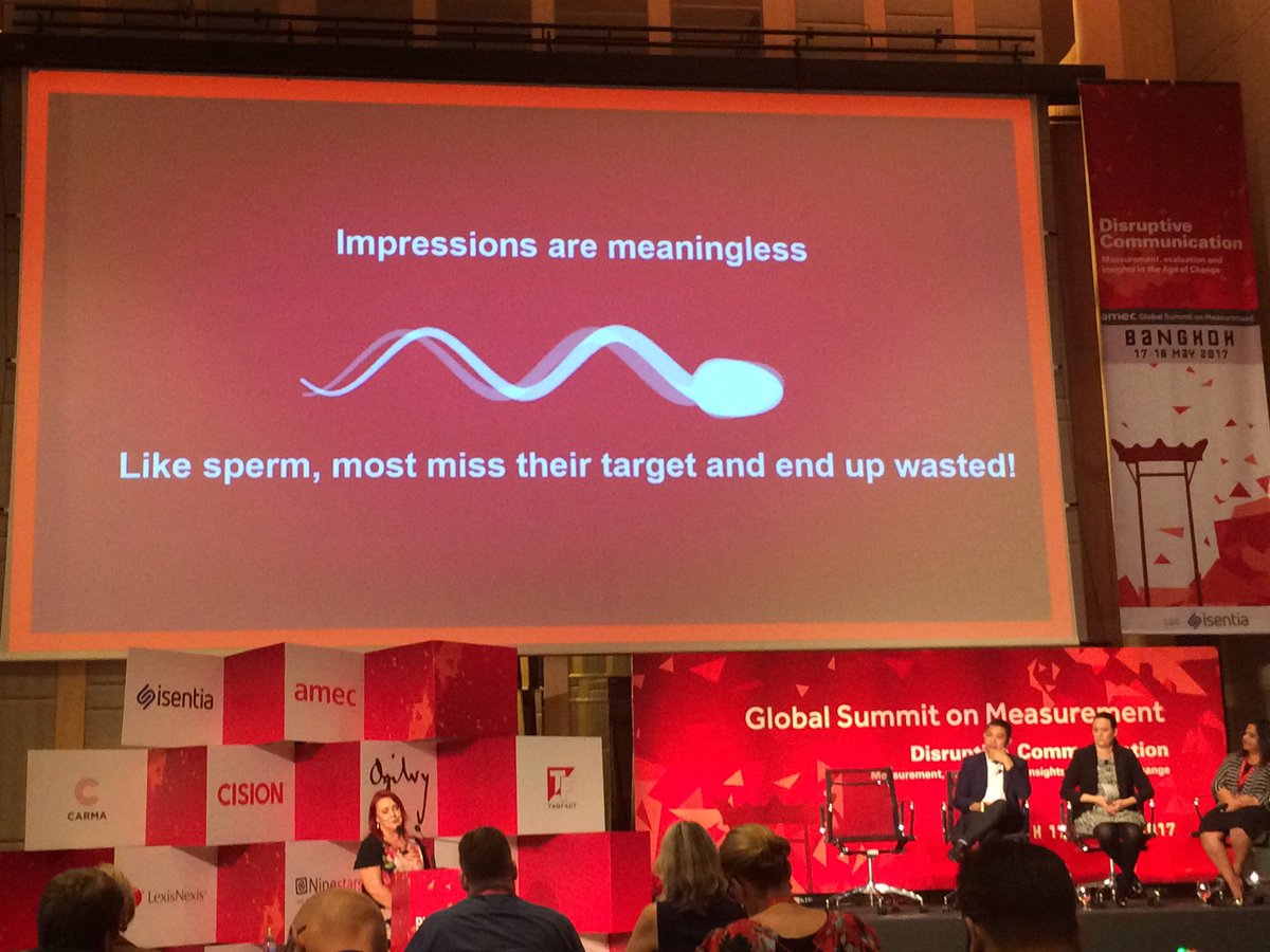 Analogy of the summit - impressions are like sperm, most miss their target and end up wasted! #amecsummit