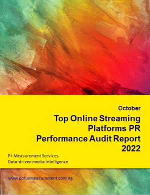 Top Online Streaming Platforms PR Performance Audit Report, October 2022.